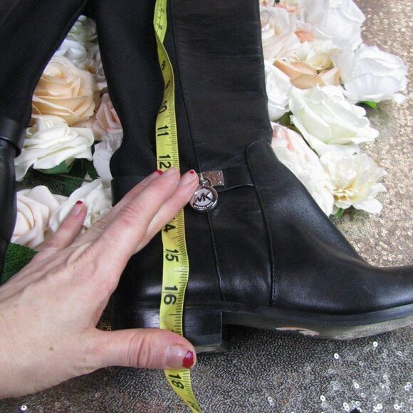 Michael kors black leather knee high boots 5.5 - Picture 9 of 10